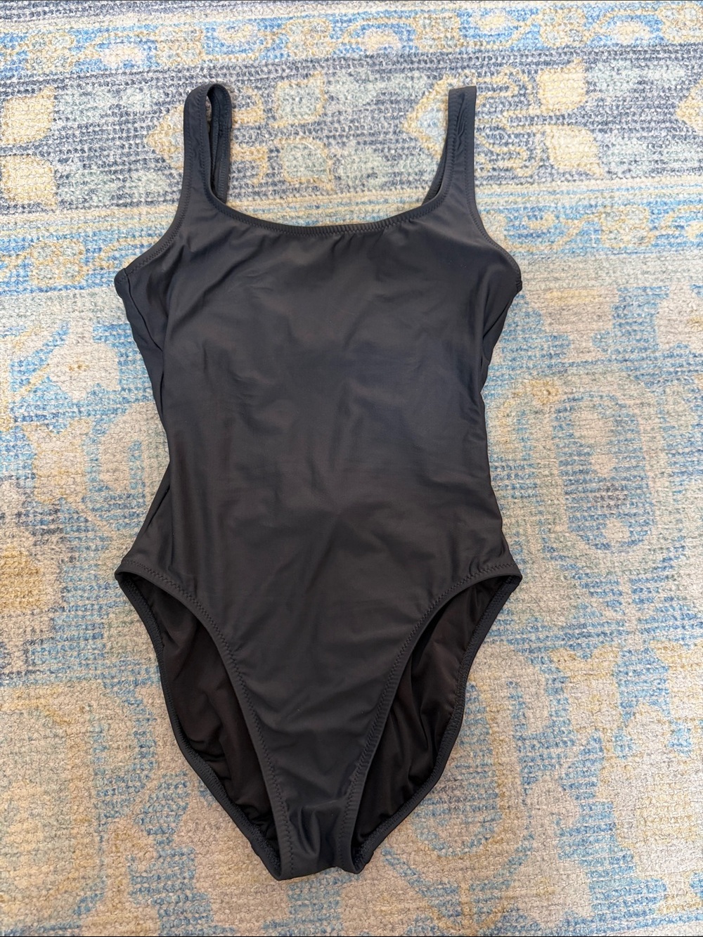J. Crew Classic Black One-Piece Swimsuit - scoop back size 4